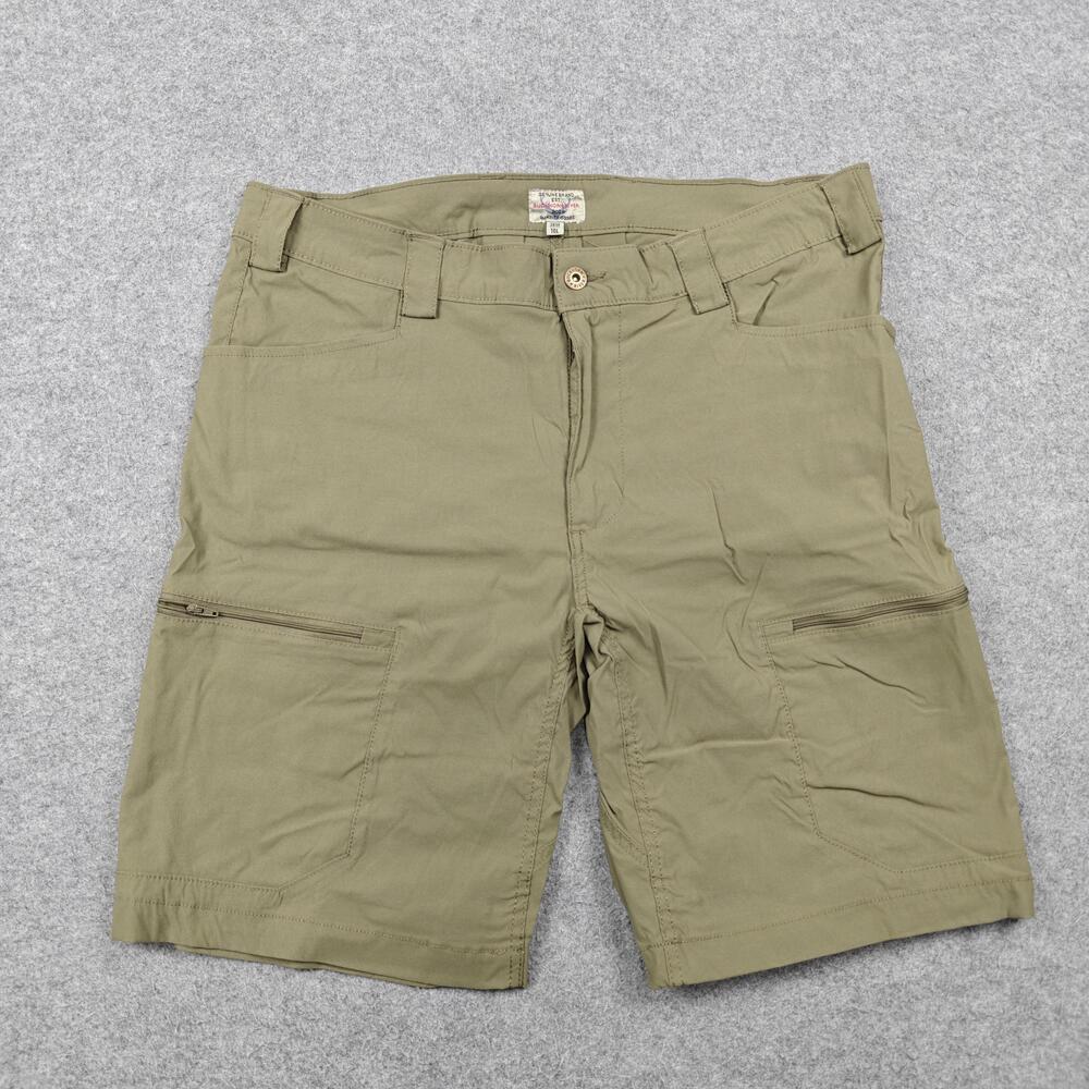 Buckhorn River Shorts Mens 38 Green 10" Inseam Cargo Nylon Spandex Relaxed Fit